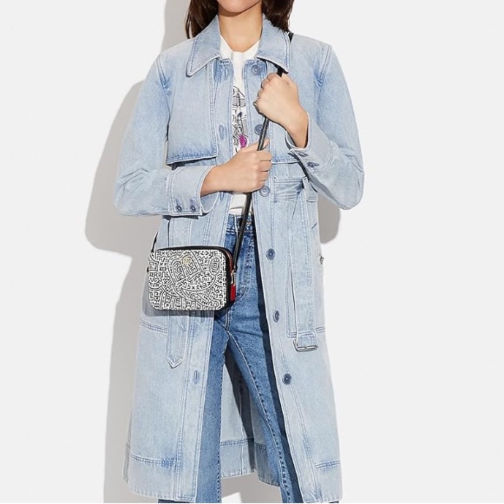 COACH Disney Mickey Mouse x Keith Haring Mini Leather Camera Bag - Picture 3 of 16